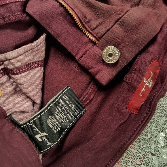 7 For All Mankind Plum Color Pants - Picture 4 of 4